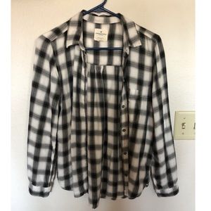 Black and white/cream button down